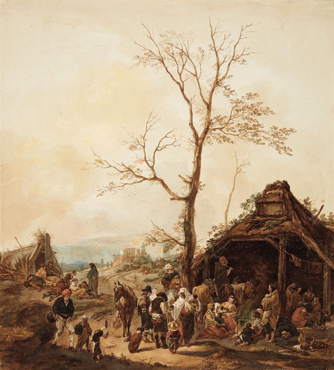 Egy koldus egy város mellett alkotó: Wilhelm von Kobell