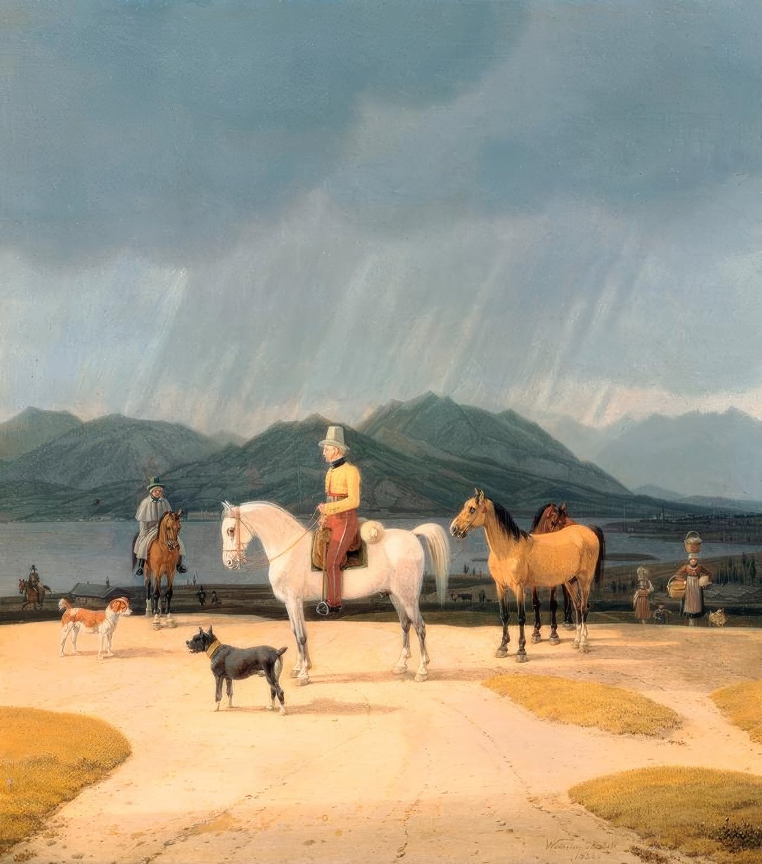 W. v. Kobell, a Tegernsee lovasa alkotó: Wilhelm von Kobell