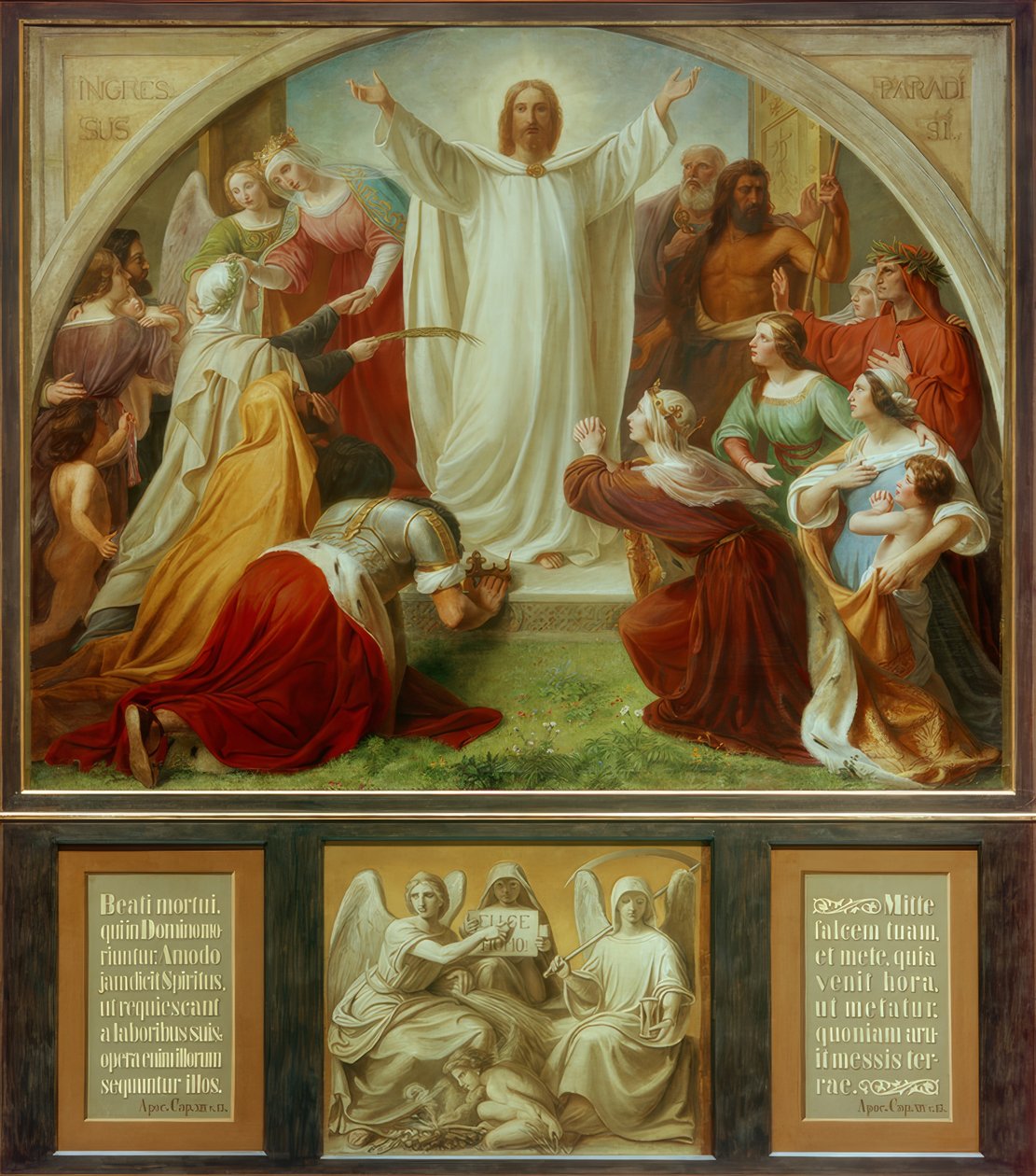 W. von Schadow, Paradicsom (mennyország) / központi panel, triptichon, alkotó: Friedrich Wilhelm von Schadow