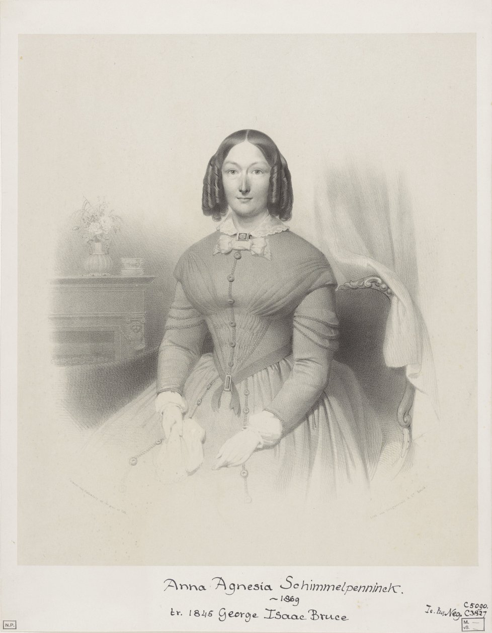 Anna Agnesia Bruce-Schimmelpenninck portréja alkotó: Wilhelmus Cornelis Chimaer van Oudendorp