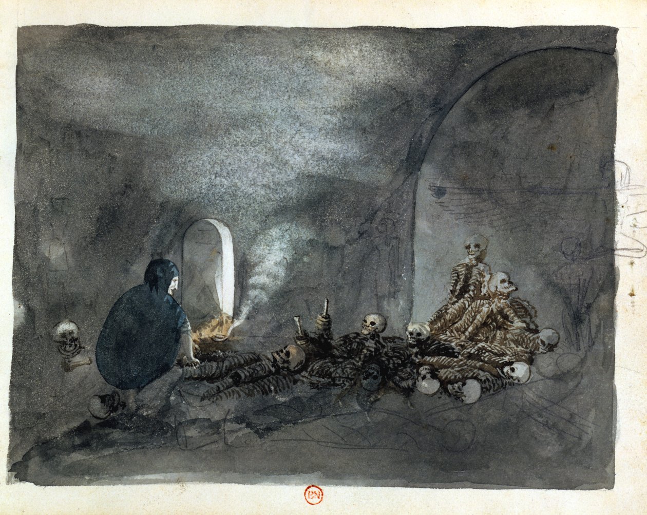 Nő a sírban Thébában alkotó: Wilkinson