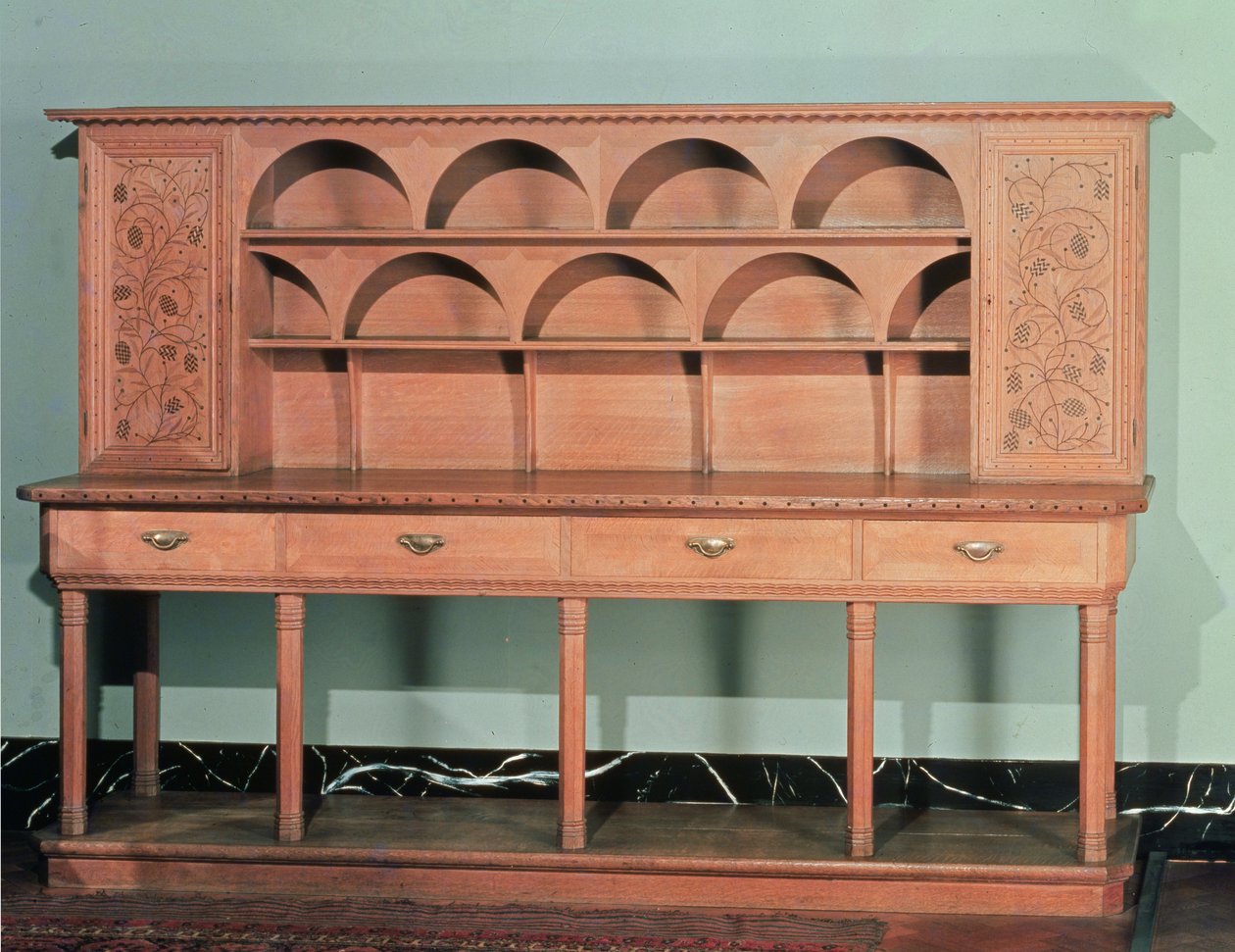 Dresser, 1900 körül (tölgy) alkotó: Willam Richard Lethaby