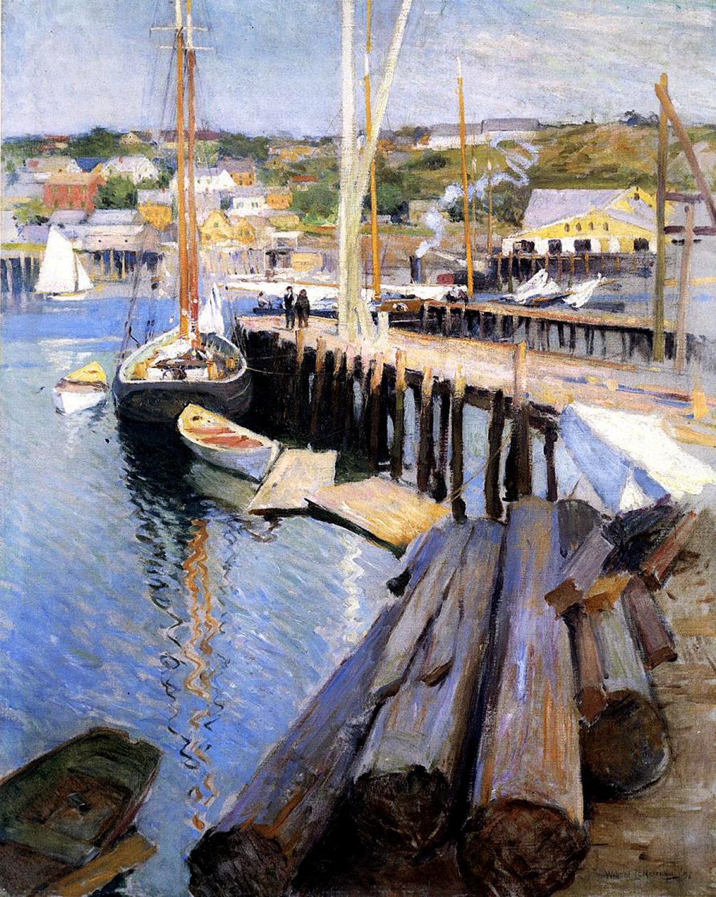 Fish Wharves, Gloucester, 1896 alkotó: Willard Leroy Metcalf