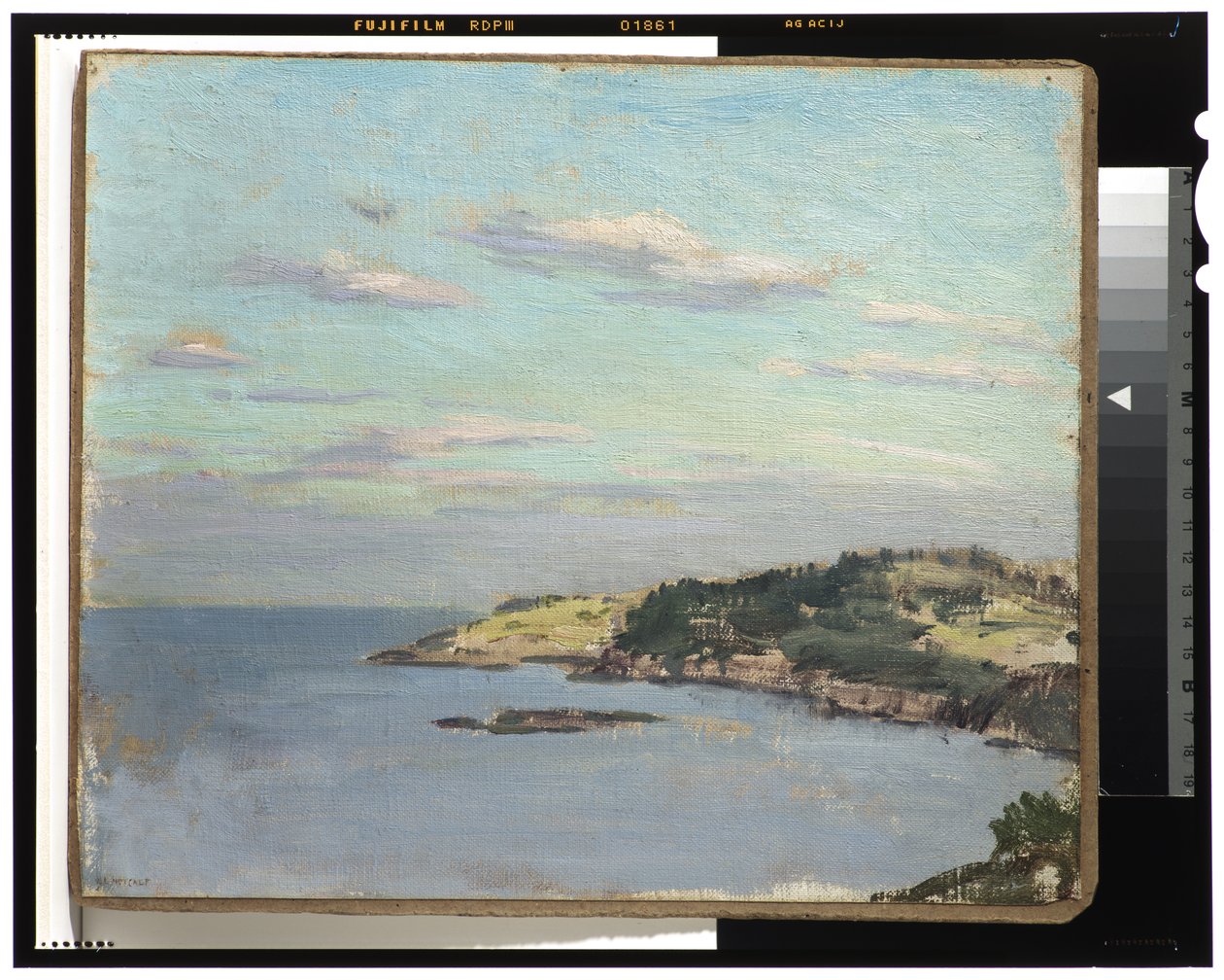 Tengerészeti vázlat, 1908 alkotó: Willard Leroy Metcalf