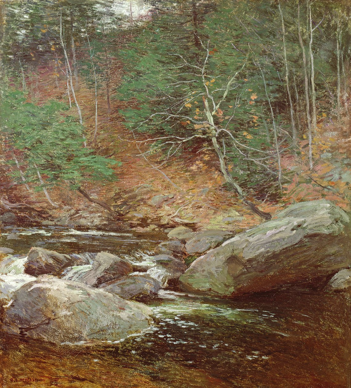 The Trout Pool, 1910. november alkotó: Willard Leroy Metcalf