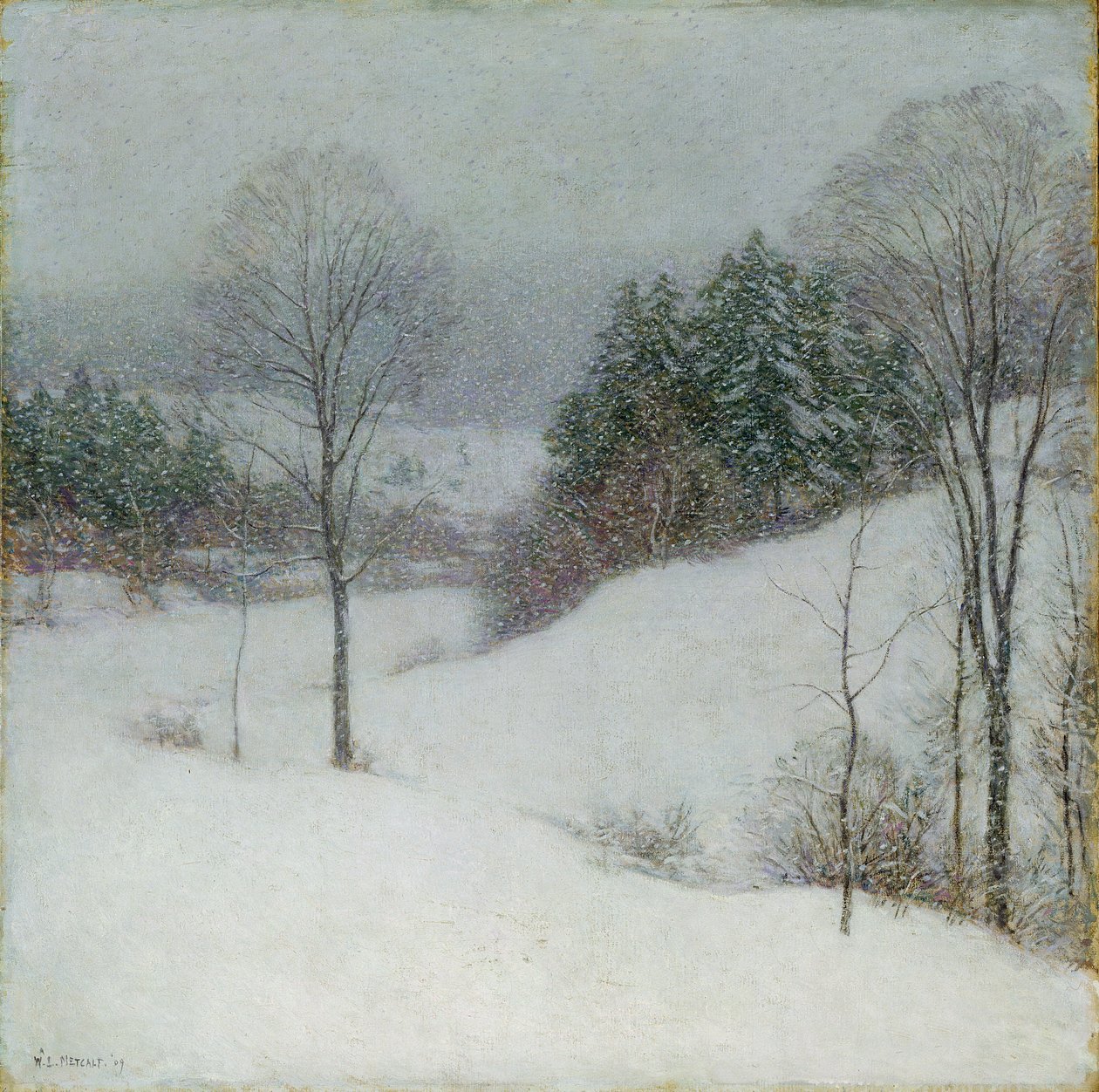 A fehér fátyol, 1909 alkotó: Willard Leroy Metcalf