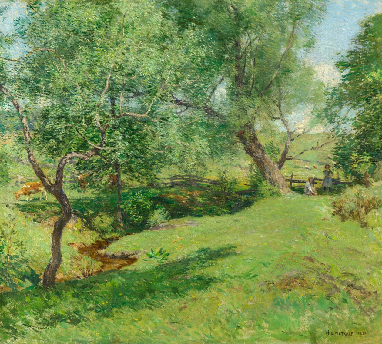 június lelkész alkotó: Willard Leroy Metcalf