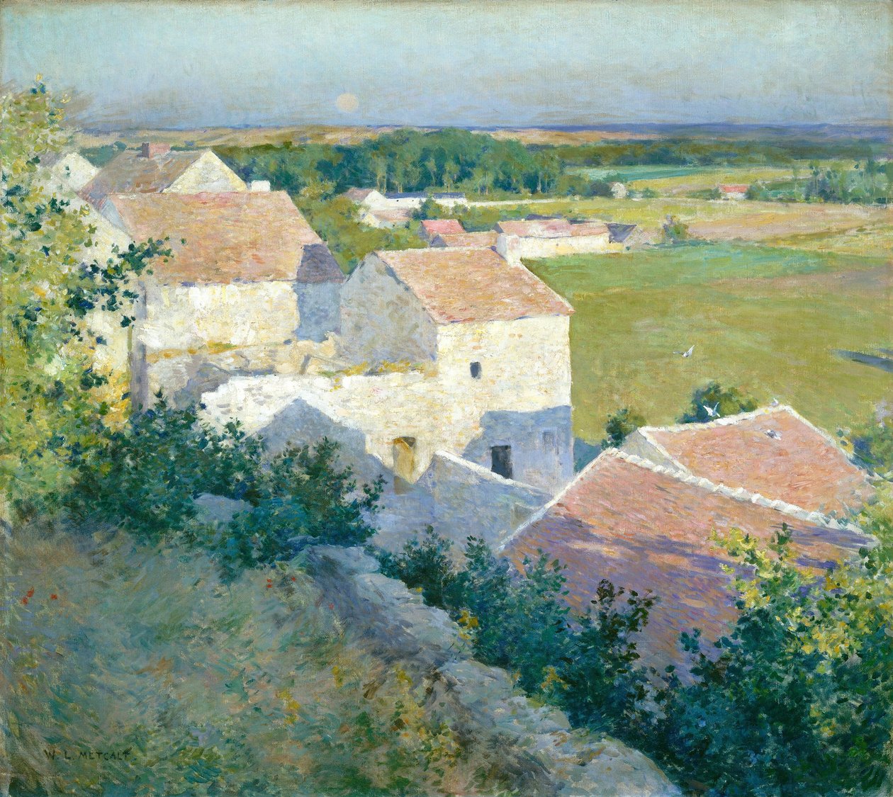 Nyári alkonyat, c. 1890. alkotó: Willard Leroy Metcalf