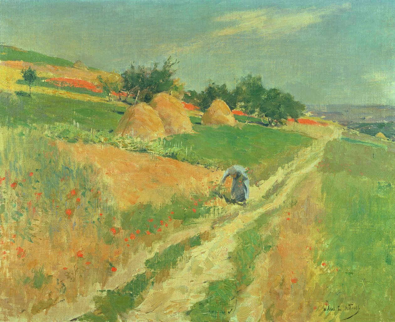 Vadvirágok szedése alkotó: Willard Leroy Metcalf