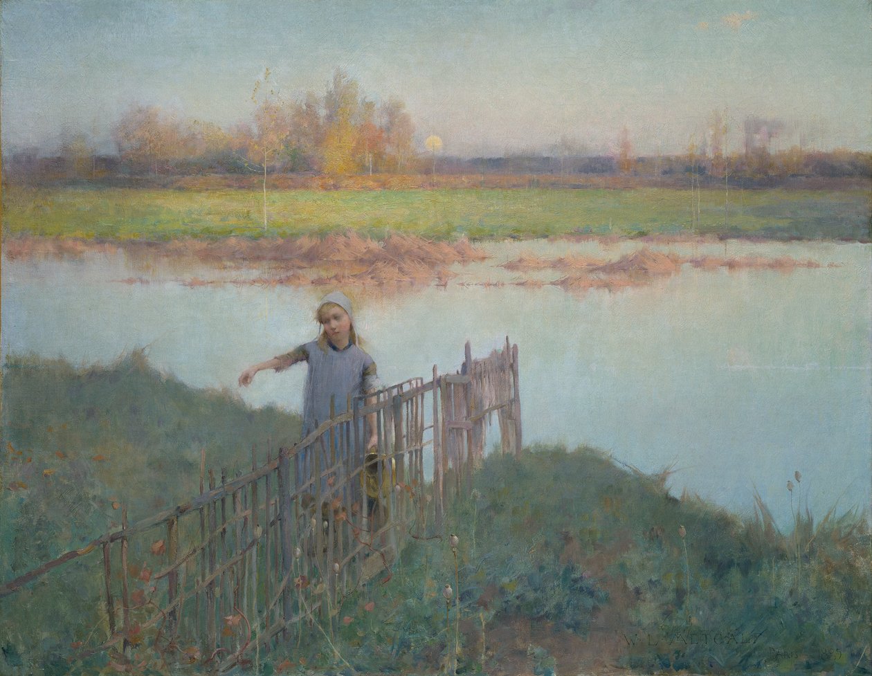 Naplemente Grezben alkotó: Willard Leroy Metcalf