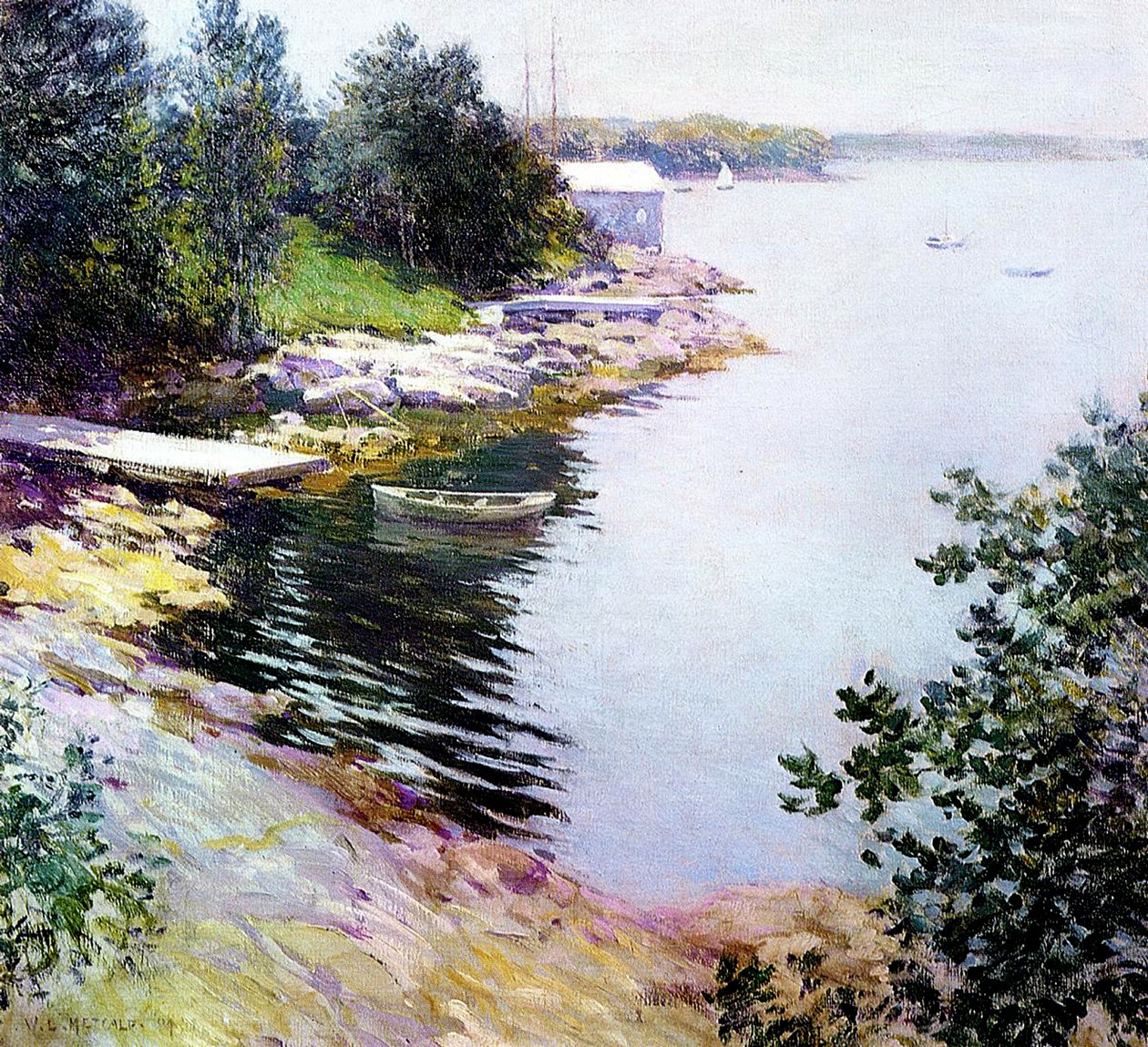 A kis fehér ház, 1919 alkotó: Willard Leroy Metcalf