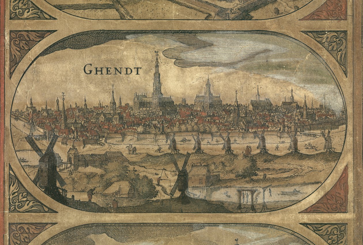 Hollandia falitérképe, Willem Blaeu, részlet Gent alkotó: Willem Janszoon Blaeu