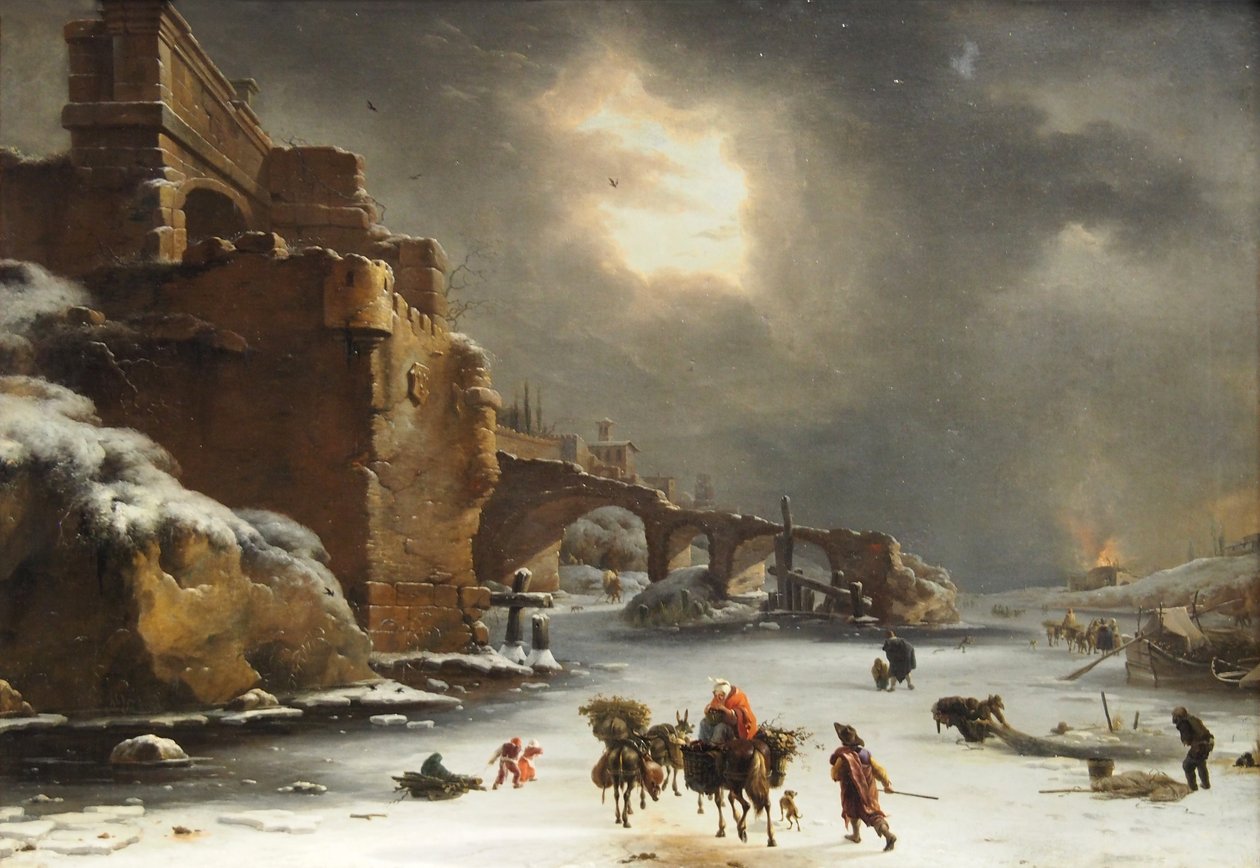Városfal télen alkotó: Willem Schellinks