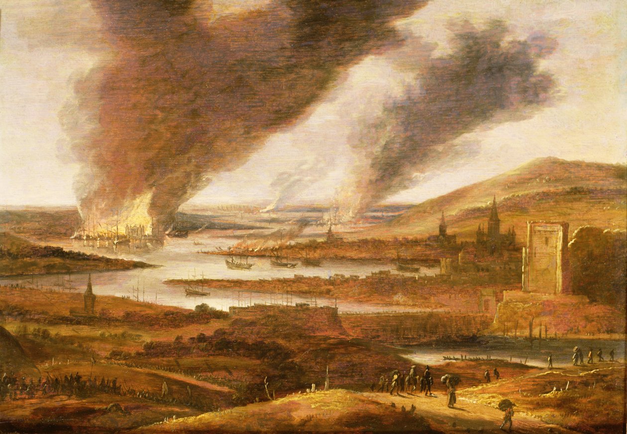 A hollandok a Medway-ben 1667 alkotó: Willem Schellinks