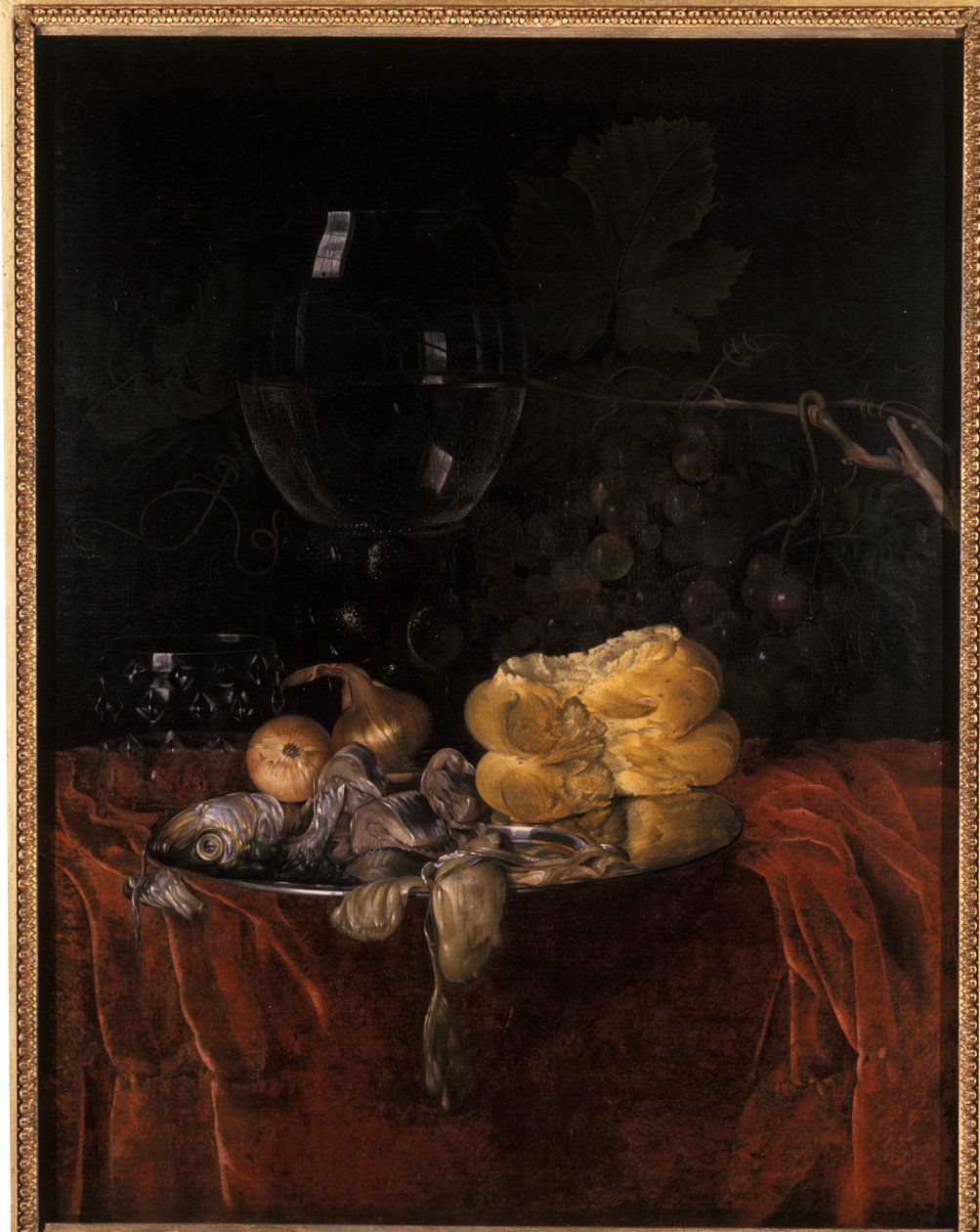 Csendélet heringgel alkotó: Willem van Aelst
