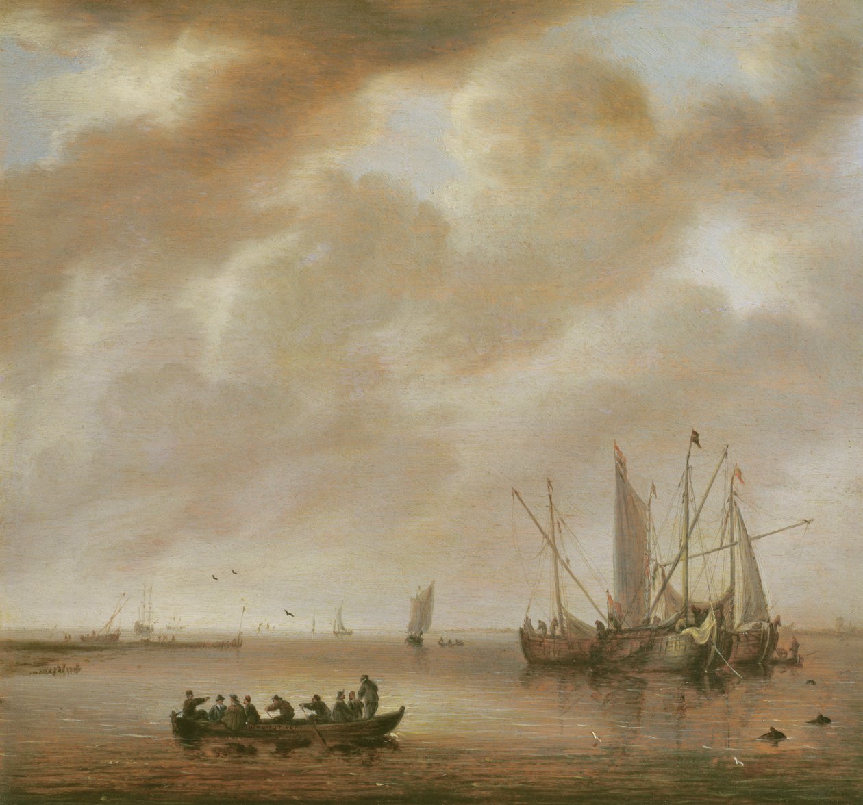 A nyugodt tenger, 1651 alkotó: Willem van Diest