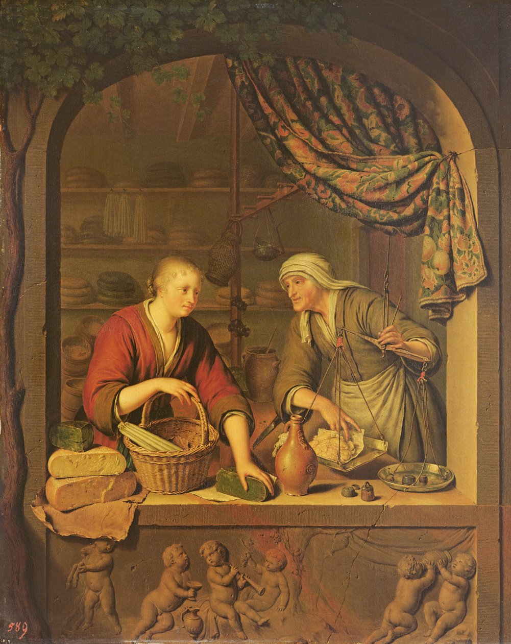 A bolt, 1705 alkotó: Willem Van Mieris