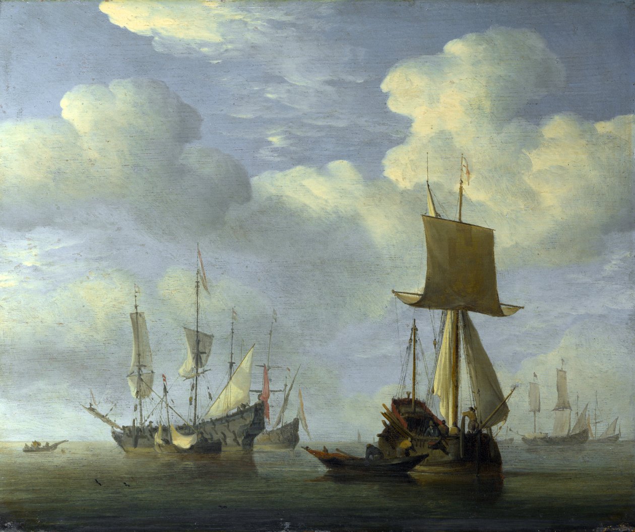 Angol hajó és holland hajók csábítottak el alkotó: Willem van de Velde the Younger