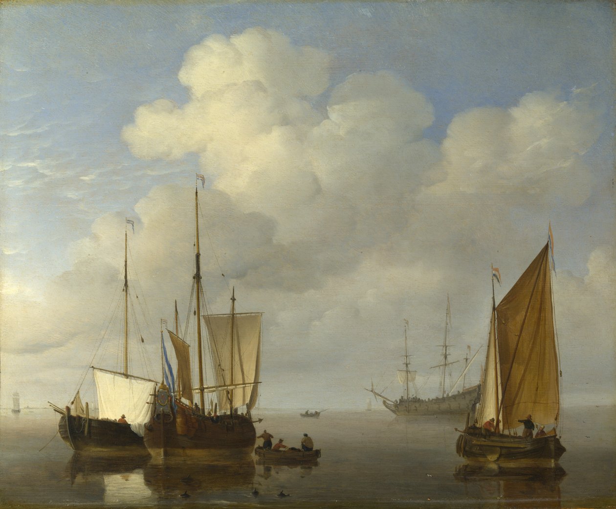 Holland hajók nyugalomban alkotó: Willem van de Velde the Younger