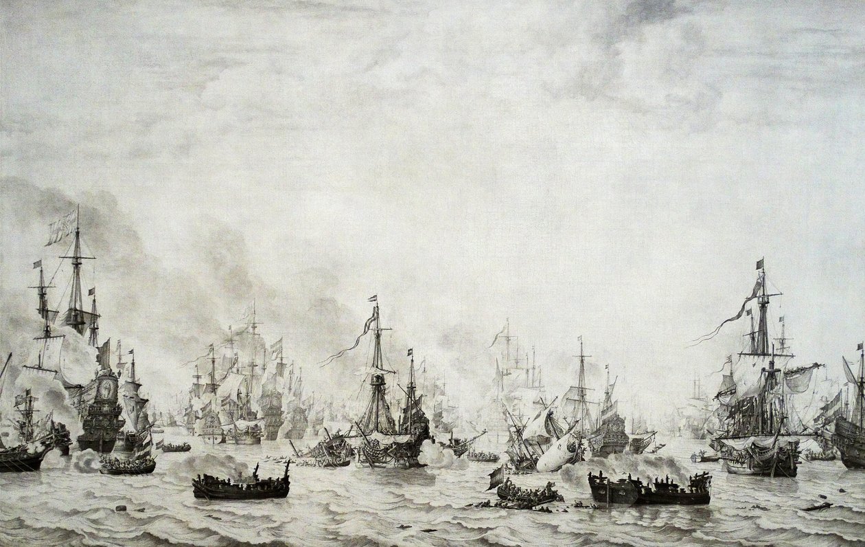 A Downs csatája alkotó: Willem van de Velde the Elder