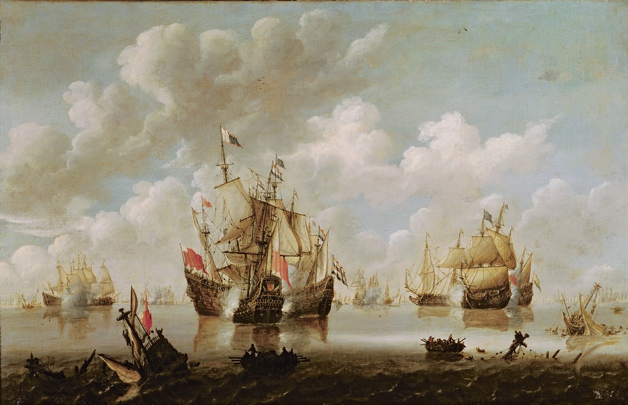 Tengerészeti csata alkotó: Willem van de Velde the Younger