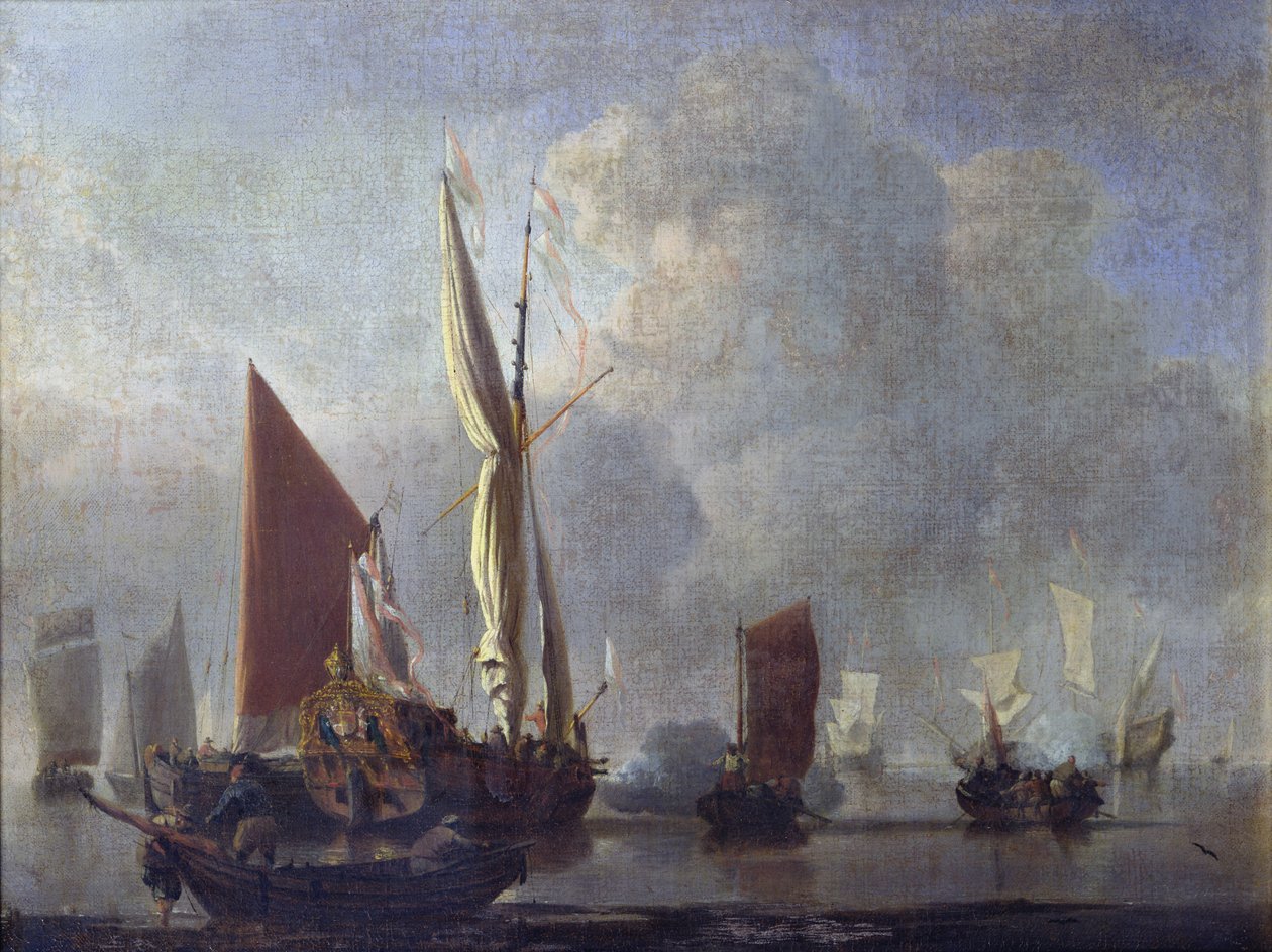 Tengerészeti csata alkotó: Willem van de Velde the Younger