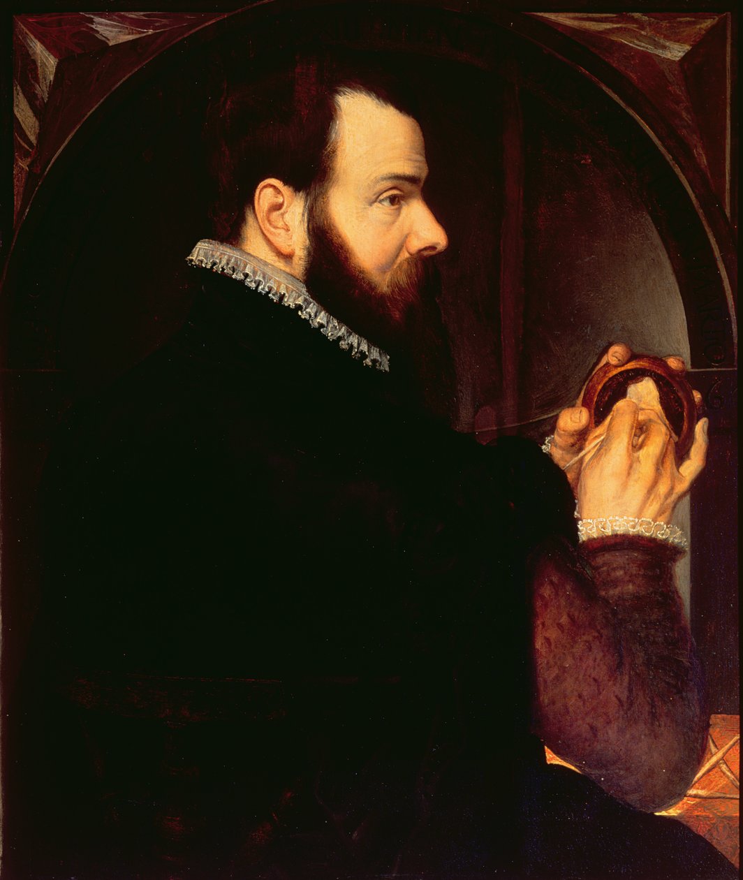 Önarckép viaszos portrémedalionnal, 1564 (panel) alkotó: Willem van den Broecke