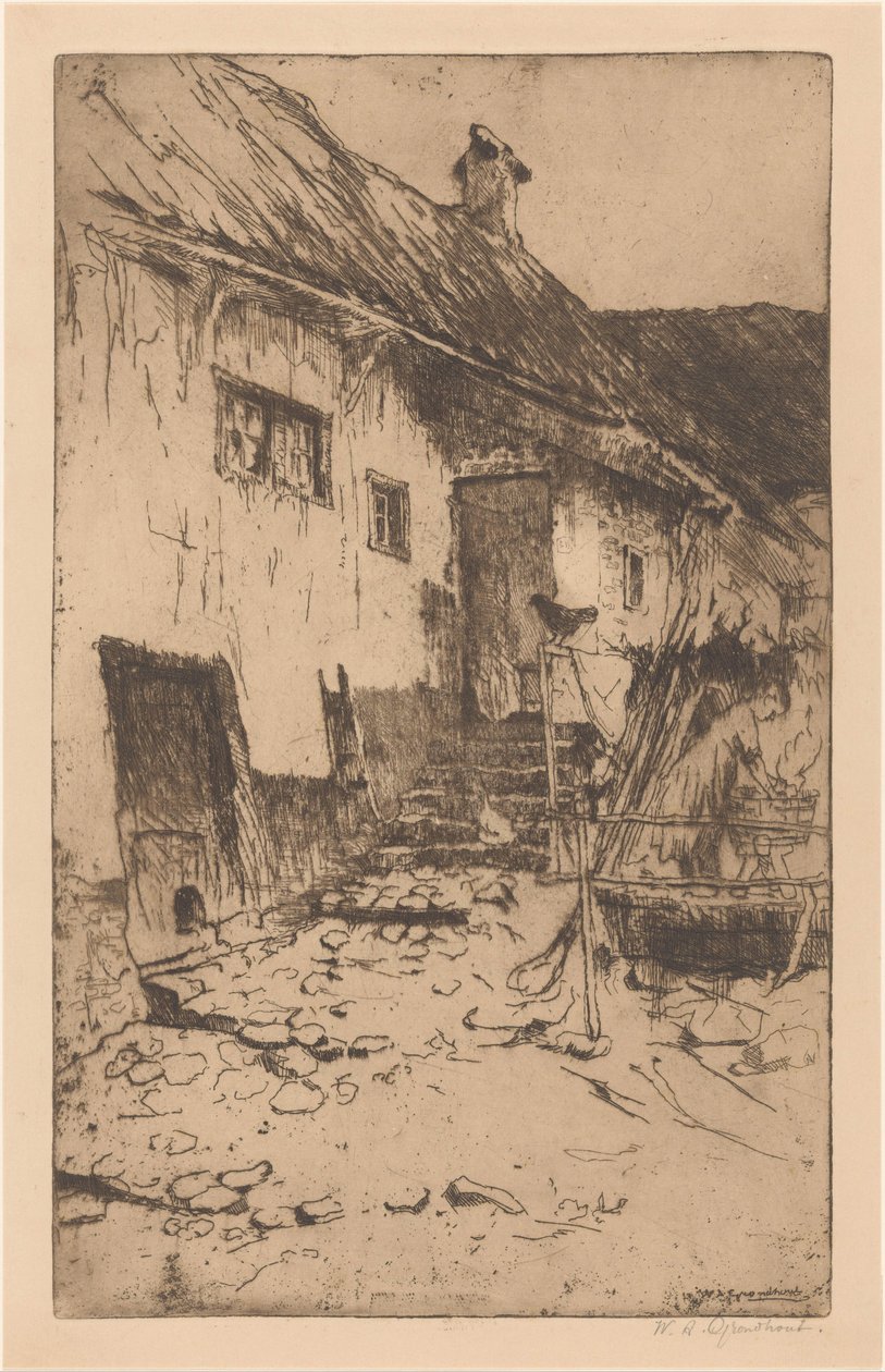 Tanya alkotó: Willem Adrianus Grondhout (signed by artist)