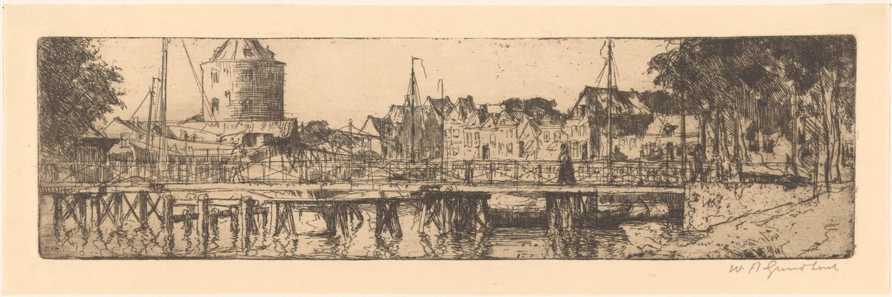 Enkhuizen alkotó: Willem Adrianus Grondhout (signed by artist)