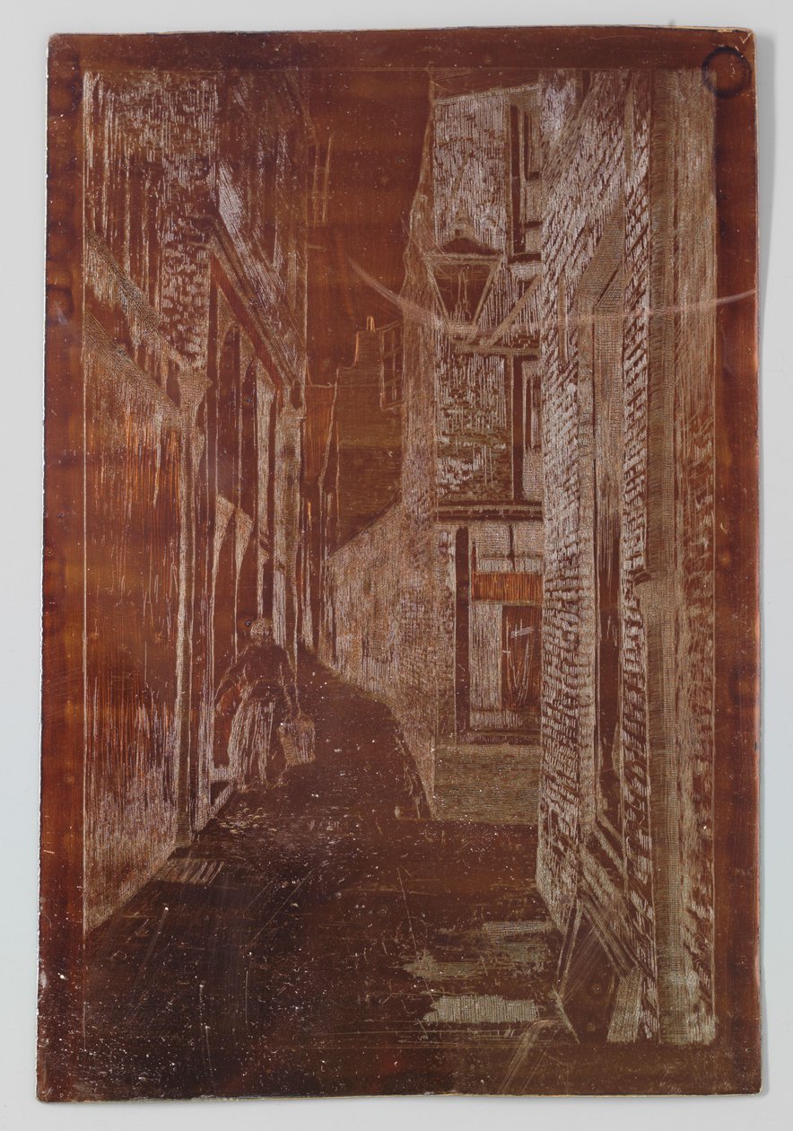 Régi utca Rijswijkben vagy Scheveningenben alkotó: Willem Adrianus Grondhout (signed by artist)