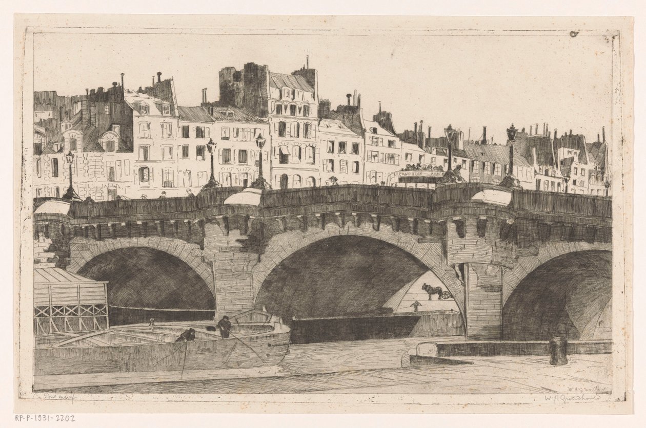 Pont Neuf (eredeti cím az objektumon) alkotó: Willem Adrianus Grondhout (signed by artist)