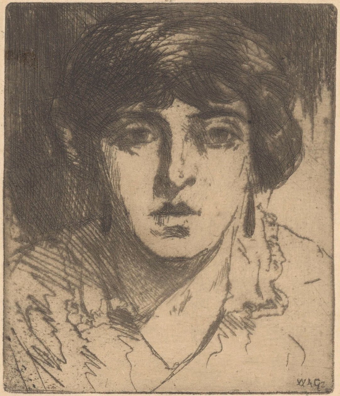 Egy ismeretlen nő portréja alkotó: Willem Adrianus Grondhout (signed by artist)