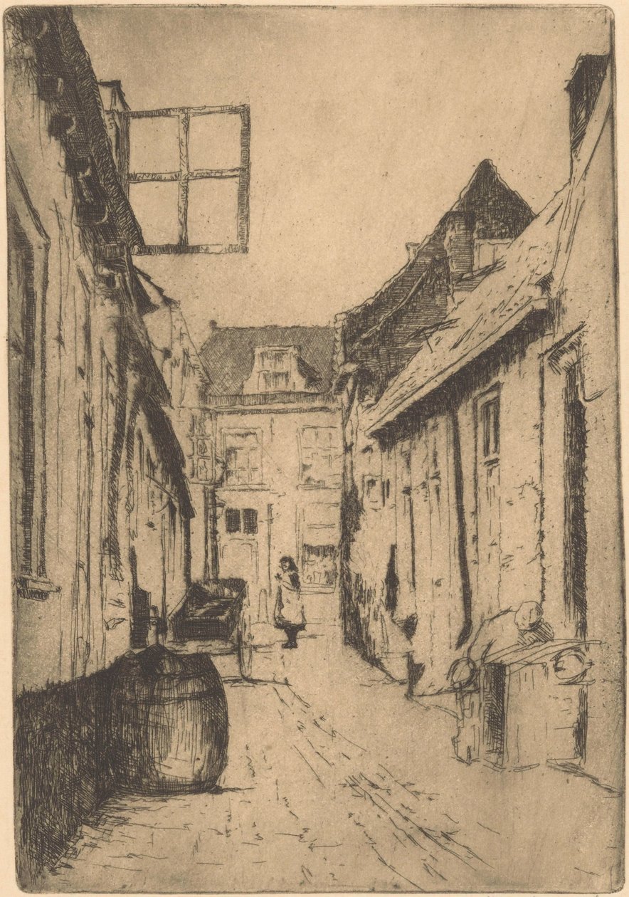 Voorburg utca (eredeti cím az objektumon) alkotó: Willem Adrianus Grondhout (signed by artist)