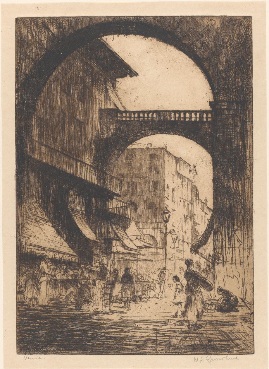 Verona (eredeti cím az objektumon) alkotó: Willem Adrianus Grondhout (signed by artist)