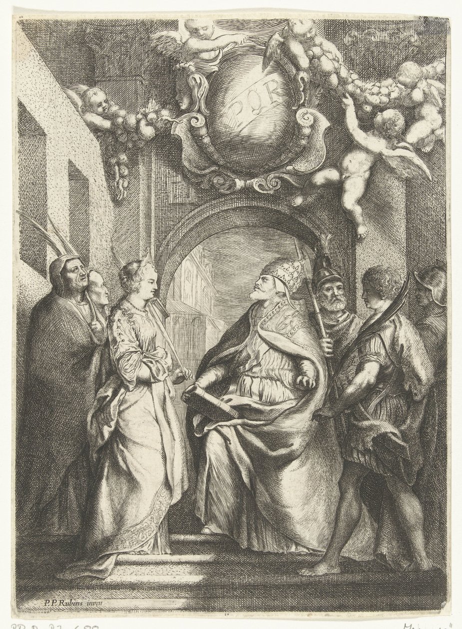 Nagy Szent Gergely négy másik szenttel alkotó: Willem Basse
