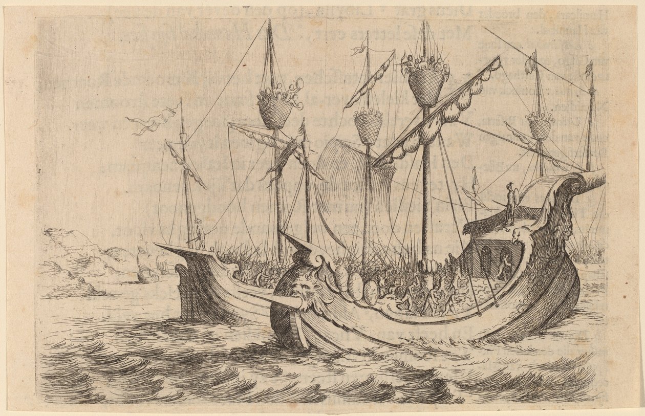 Hannibal haditengerészete a rhodiaiak ellen, 1634. alkotó: Willem Basse