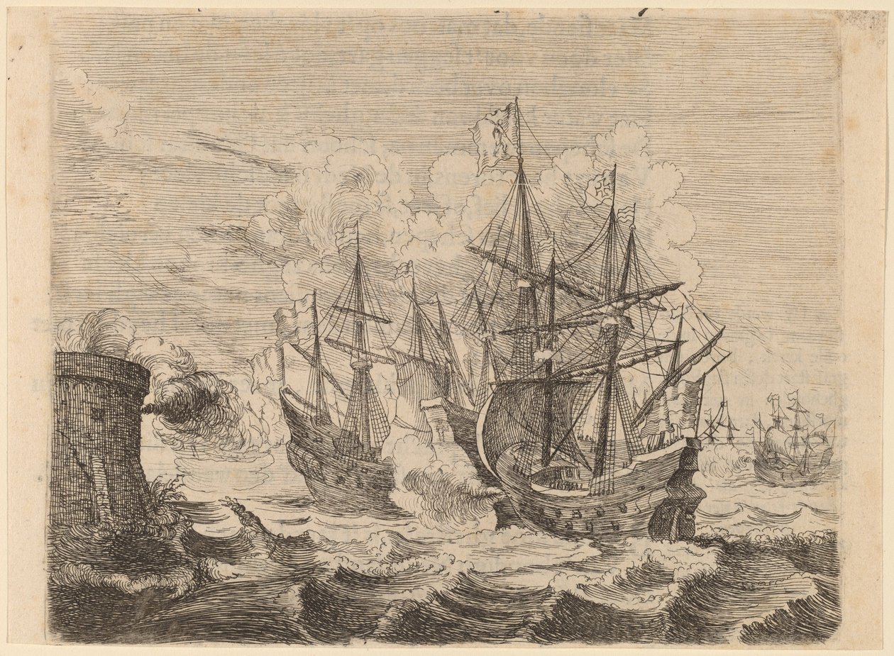 Heemskerck győzelme a spanyol flotta felett Gibraltáron alkotó: Willem Basse