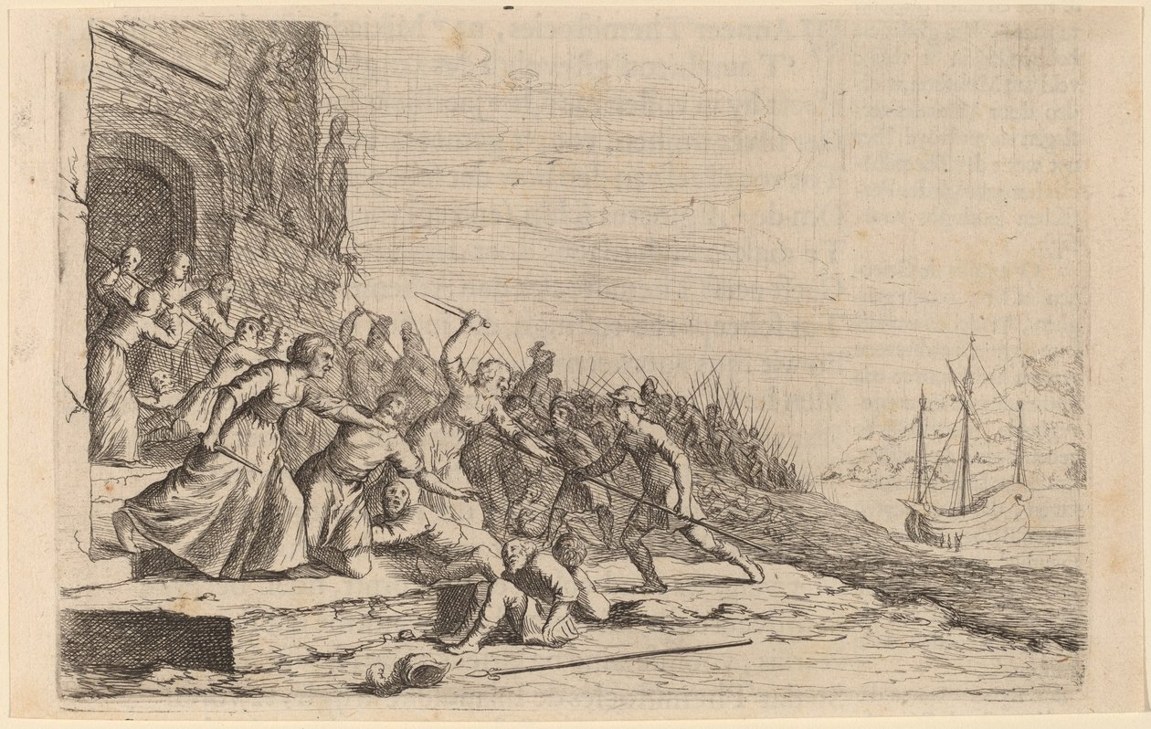 Szolón követői Vénusz templomának védelmében alkotó: Willem Basse