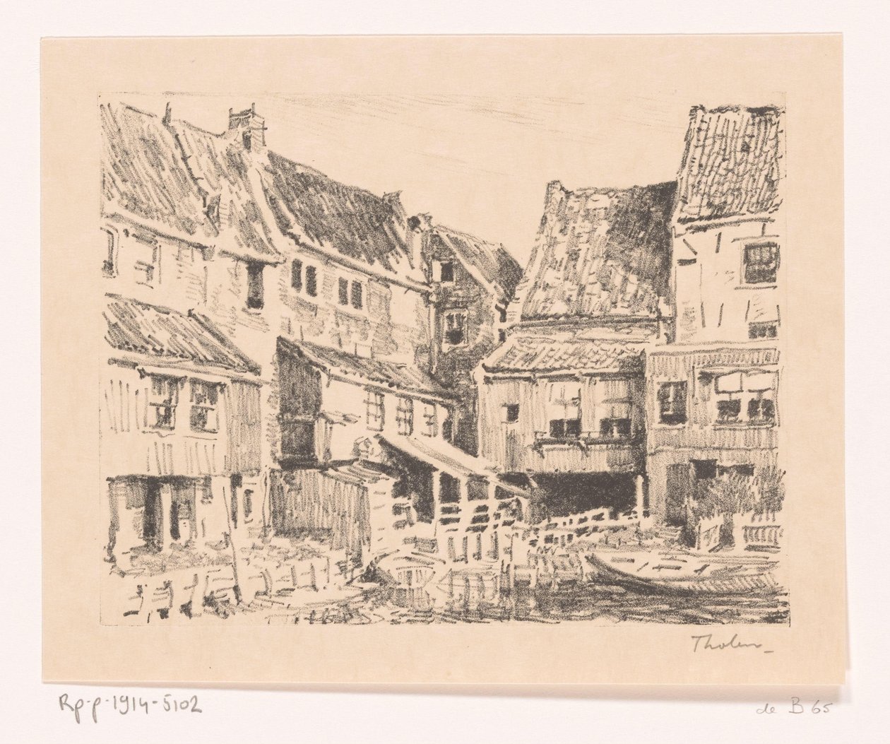 Régi házak háta, Enkhuizenben Régi házak, Enkhuizen (eredeti cím) alkotó: Willem Bastiaan Tholen (signed by artist)