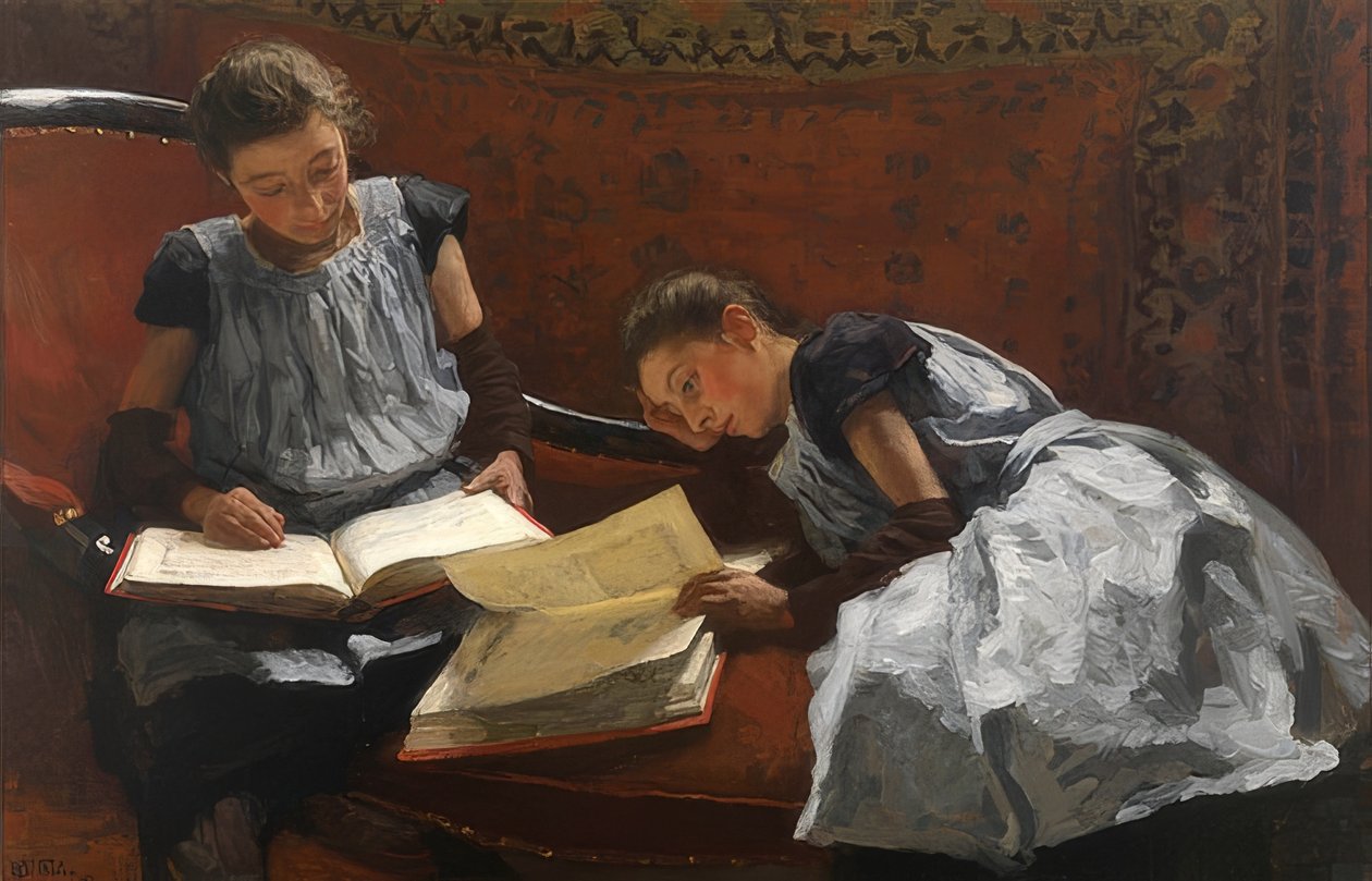 Az Arntzenius nővérek. 1895 alkotó: Willem Bastiaan Tholen