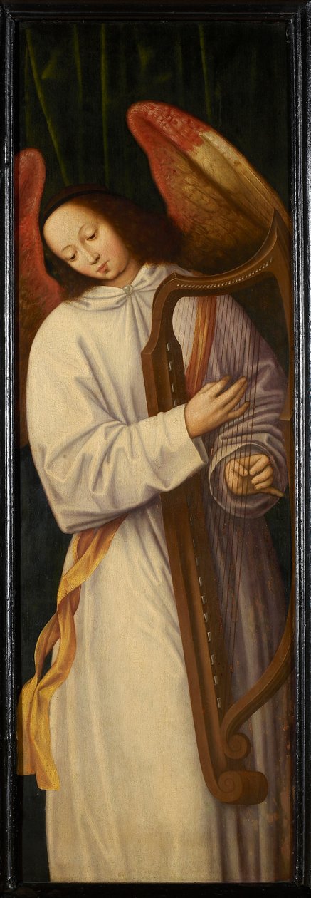 Angyal hárfán játszik, 1559 körül. alkotó: Willem Benson