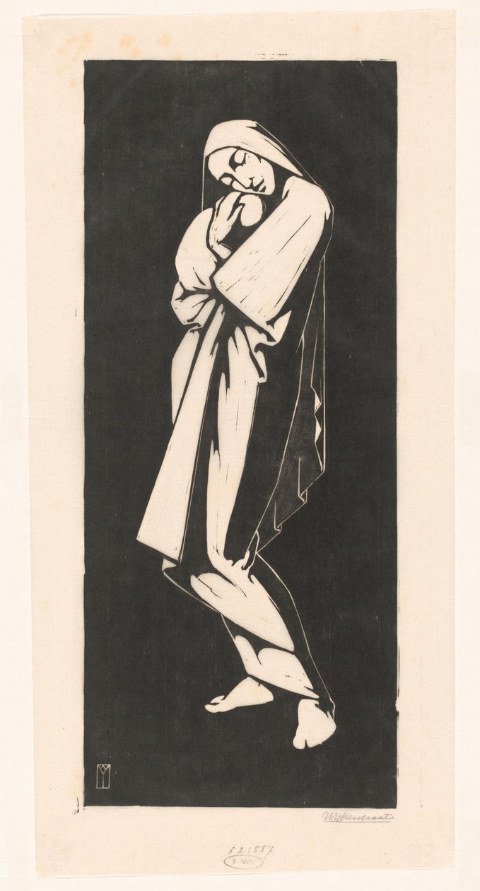 Nő gyermekkel alkotó: Willem Bernardus IJzerdraat (signed by artist)