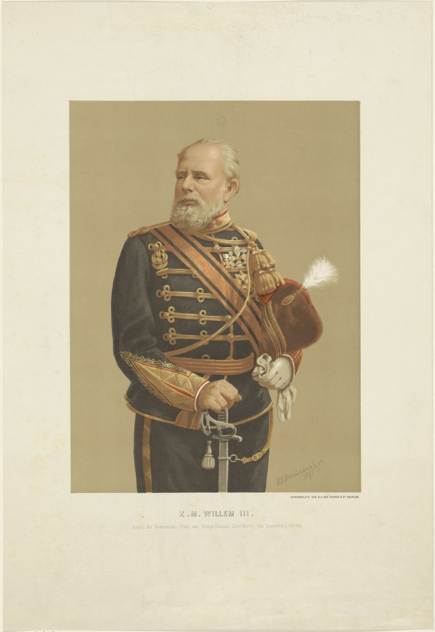 III. Vilmos holland király portréja alkotó: Willem Bernardus IJzerdraat