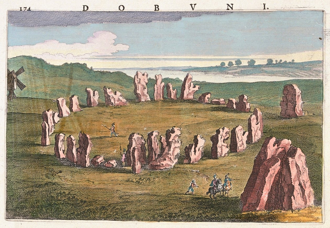 Dobuni kanton, Alchester, a Willem Blaeu által készített "Theatrum Orbis Terrarum, sive Atlas Novus"-ban (Amszterdam). alkotó: Willem Blaeu