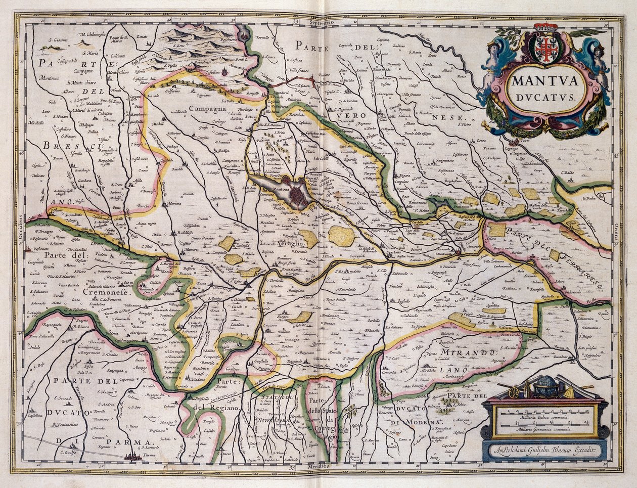 Mantovai Hercegség, térkép Willem Blaeu (1571-1638), Olaszország alkotó: Willem Blaeu