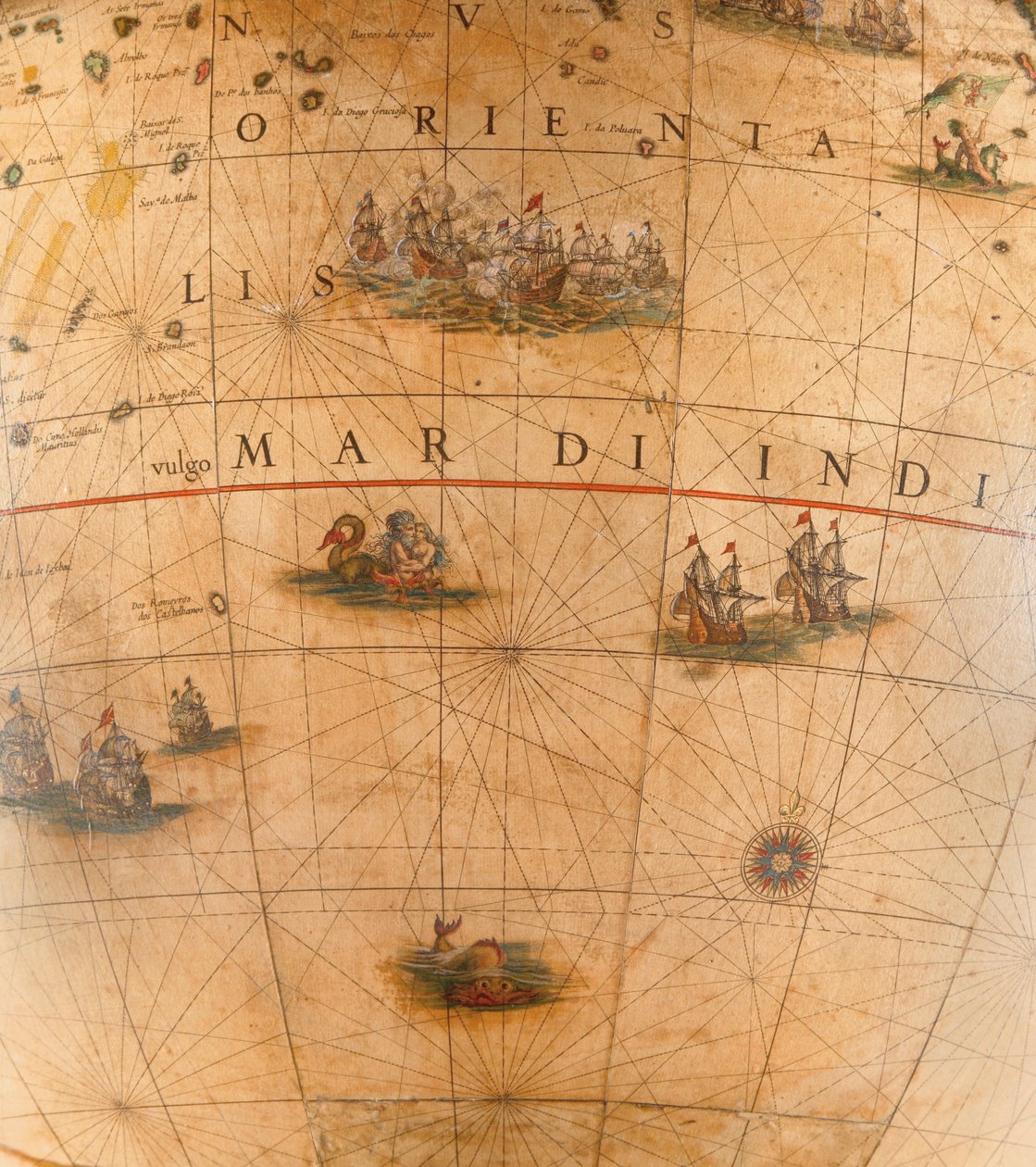 Nagy pár könyvtárgömb, a földi 1645/48, az égi 1630 után alkotó: Willem Blaeu