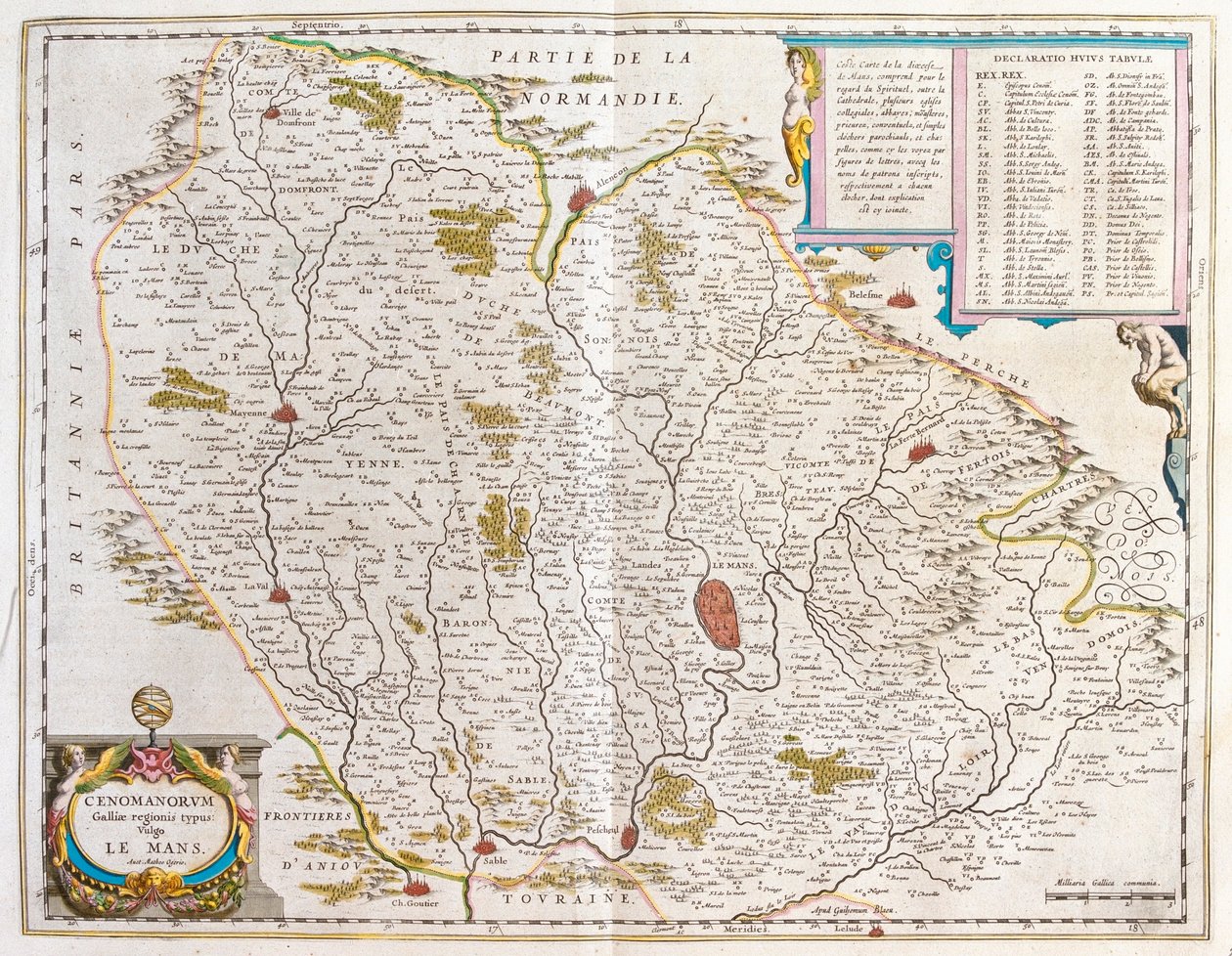 Maine, a Willem Blaeu által készített "Theatrum Orbis Terrarum, sive Atlas Novus"-ban, Amszterdam, Amszterdam alkotó: Willem Blaeu