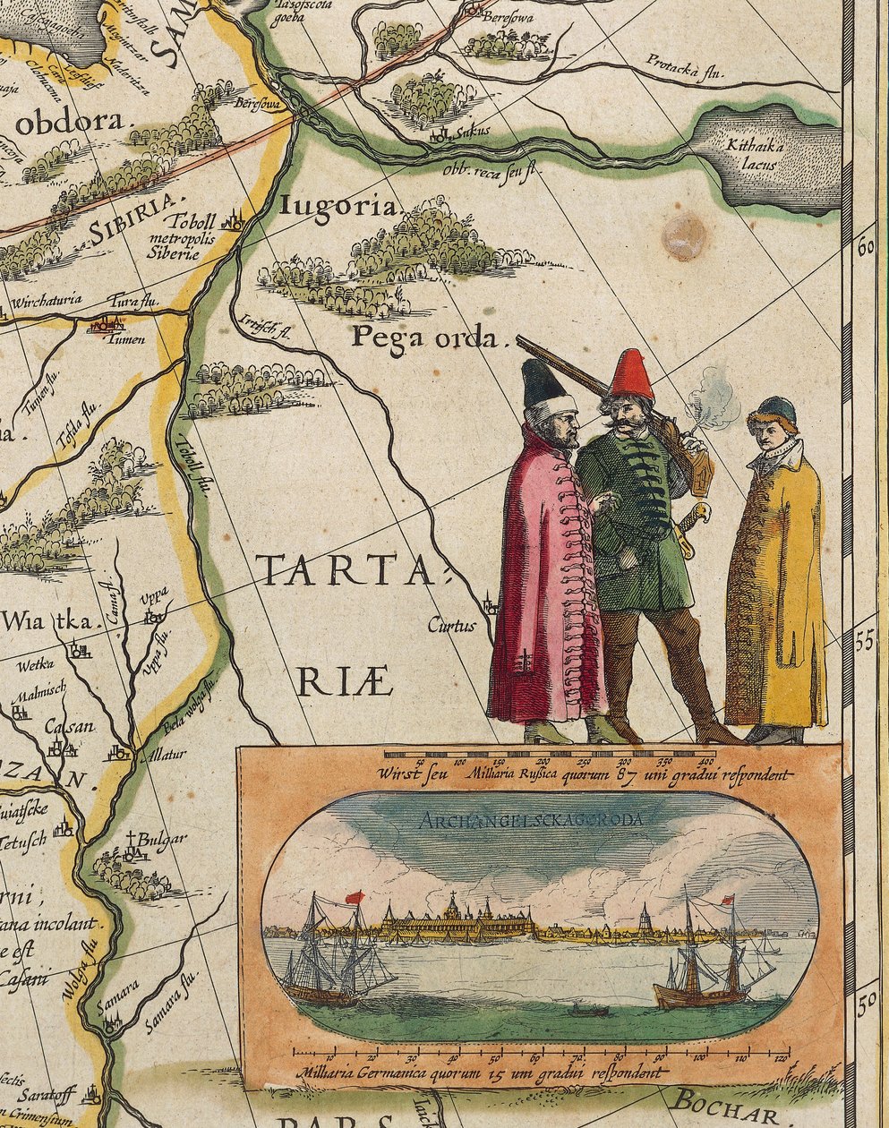 Tartária térképe, Willem Janszoon Blaeu, Atlas Maior vagy Novus Detail alkotó: Willem Blaeu