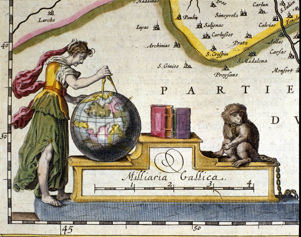 A Föld mérése. Részlet Willem Janszoon Blaeu (1571-1638) atlaszából. Amszterdam 1630. alkotó: Willem Blaeu