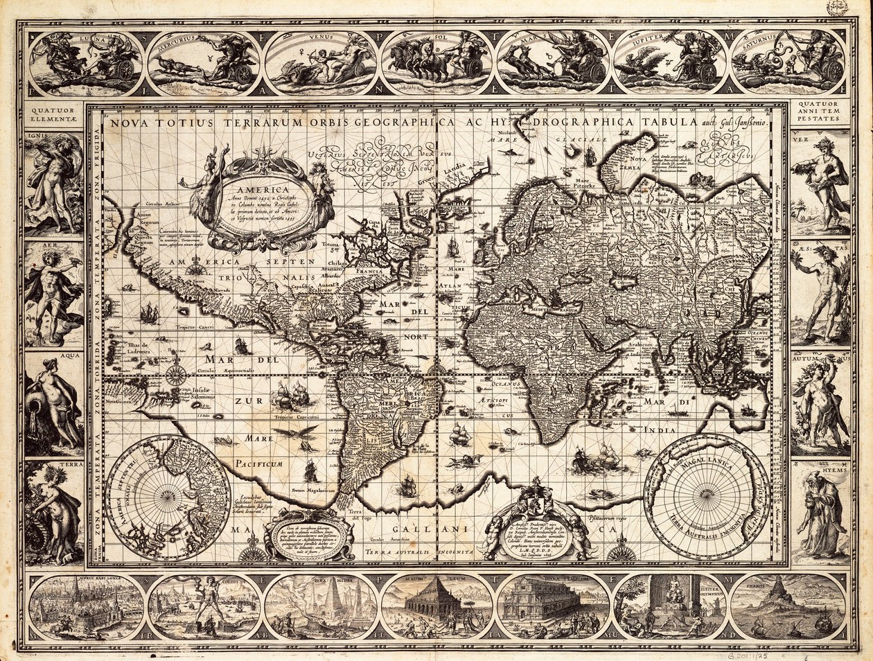 A világ Mercator-térképe alkotó: Willem Blaeu